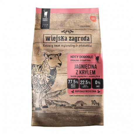 WIEJSKA ZAGRODA Lamb with krill - dry cat food - 10kg
