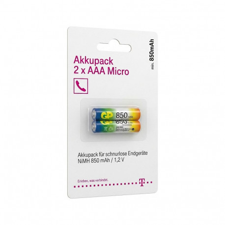 Telekom akupakk 2x AAA 1,2V/850mAh juhtmevabadele seadmetele