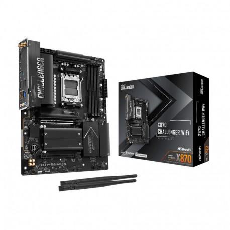 ASROCK emaplaat X870 CHALLENGER WIFI, AMD X870, Socket AM5, ATX, DDR5-SDRAM, 4 pesa, Wi-Fi jah, Blue