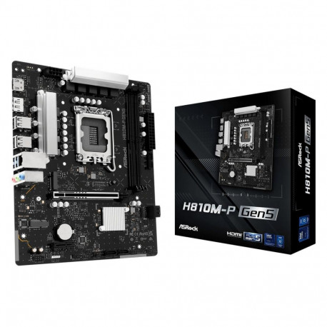 MainboardASROCKIntel H810LGA 1851 (Socket V1)micro ATXRAM DDR5-SDRAM2xSlots1xNumber of M.2 (M) slots