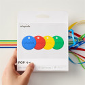 Chipolo POP – Bluetooth Tracker with Replaceable Battery for iOS & Android, 4pack -Red_Blue_Yellow_G