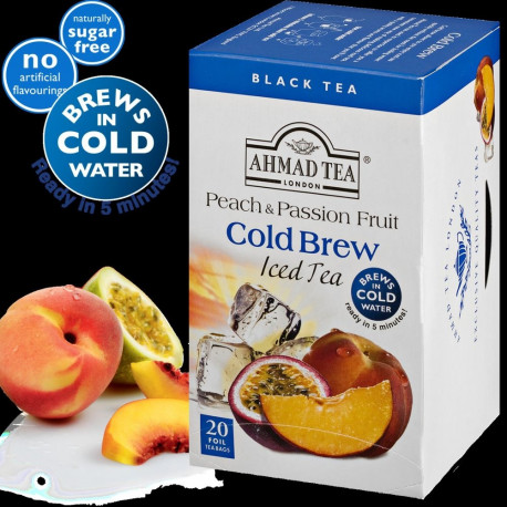 Tee AHMAD Peach & Passion Fruit Gold Brew Iced tea, must tee, 20 tk