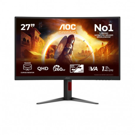 AOC G4 CQ27G4Z2P computer monitor 68.6 cm (27") 2560 x 1440 pixels Quad HD LCD Black, Red