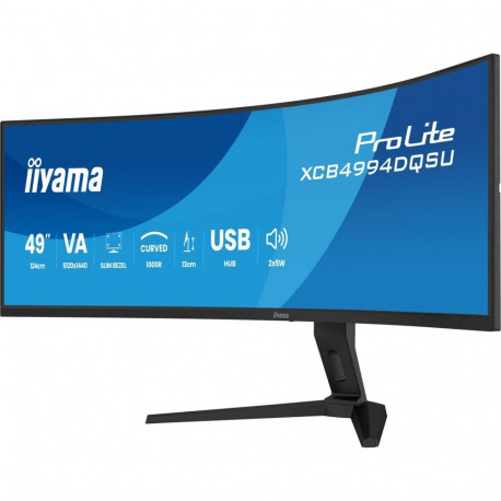 iiyama arvutimonitor ProLite XCB4994DQSU-B1 124.5 cm (49") 5120 x 1440 pixels Dual QHD LCD, must