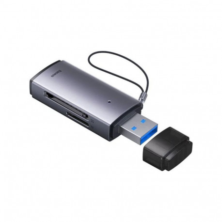 Card reader USB 3.0 SD + microSD grey