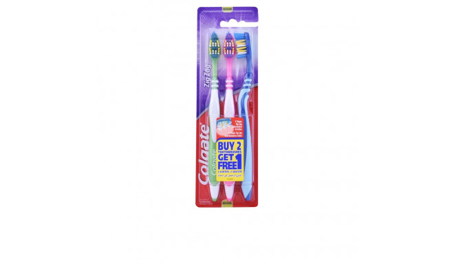 Colgate hambaharjad Zig Zag keskmise tugevusega 3tk