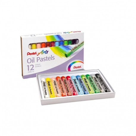 Õlipastellid 12 värvi, Pentel