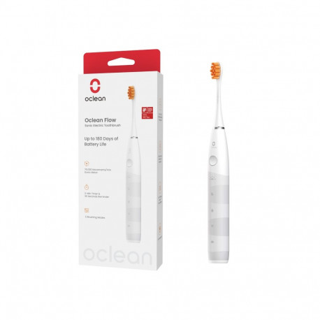Electric Toothbrush - Oclean Flow White, 76,000 Movements/Minute, 5 Modes, Waterproof
