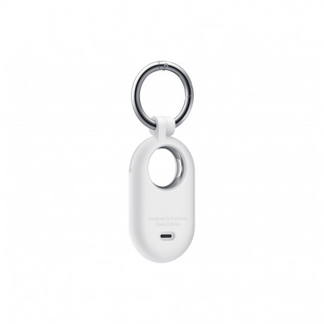 Phone Case - Samsung SmartTag2 Silicone Case With Carabiner Ring, White