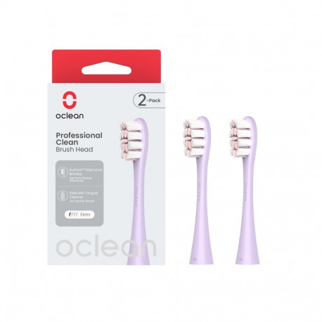 Electric Toothbrush Head - Oclean Professional Clean Brush Head P1C13 P02,  2 Pcs, Purple