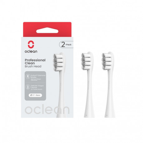 Electric Toothbrush Head - Oclean P1C10 DuPont™ Diamond Bristles, 2 pcs, White