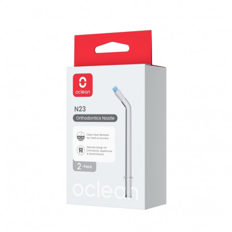 Orthodontic Water Flosser Nozzle - Oclean N23 Transparent, 2 Pcs