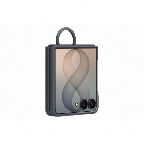 Phone Accessory - Samsung Galaxy Flip 8 Silicone Ring Magnet, Secure Grip, Black