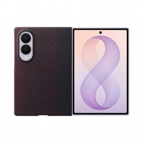 Phone Case - Samsung Galaxy Fold 8 Carbon Magnet Case, Red