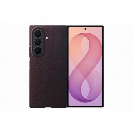 Phone Case - Samsung Galaxy Fold 8 Ultra Carbon Fiber Protection Case, Red