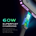 Charging Cable - Statik HexCharge, Universal Compatibility, High-Speed Data Transfer, Durable Black