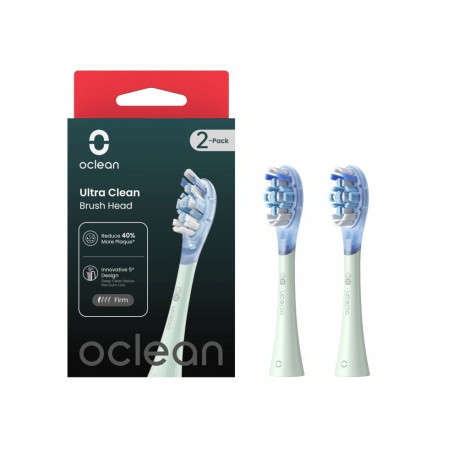 Electric Toothbrush Head - Oclean Ultra Clean Brush Head 2-Pack UC01 G02 Green