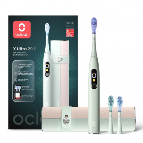 Electric Toothbrush - Oclean X 84,000 Movements, 40 Days Battery Life, Green