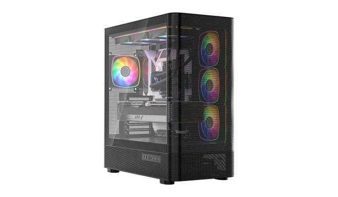 Computer Case - MODECOM Volcano AQ300 ARGB Midi Black