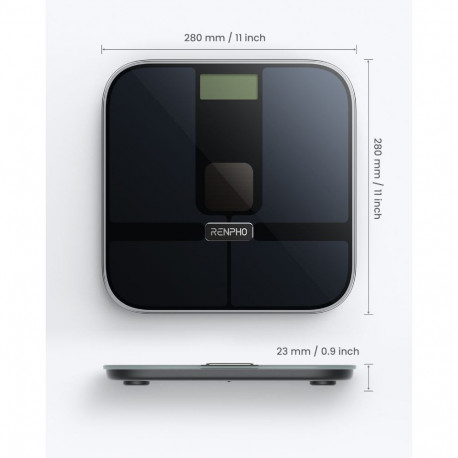 Health & Personal Care - Renpho Scale Elis Solar 2 Smart Scale WLAN Bluetooth Black