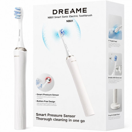 Electric Toothbrush - Dreame NB01 Sonic Technology, 72,000 Movements, 40 Days Battery Life, White