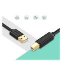 UGREEN US135 Cable USB A - USB B 3m / black