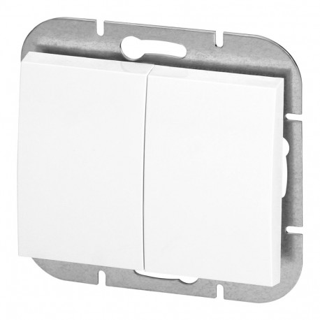 łącznik p/t świecznikowy Onyx, 10A, 250V, WP-2O, valge (10 tk.)
