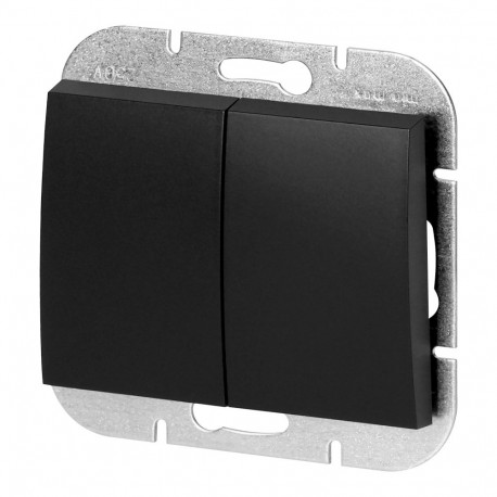 łącznik p/t świecznikowy Onyx, 10A, 250V, WP-2O, must (10 tk.)