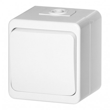 Łącznik zwierny n/t 10A, 250V, światło/dzwonek IP44, SMART, biały (10 tk.)