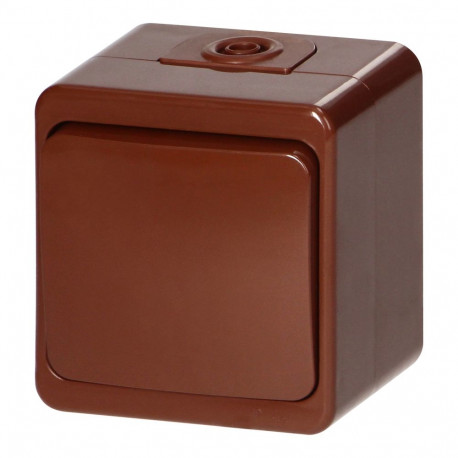 Łącznik zwierny n/t 10A, 250V, światło/dzwonek IP44, SMART, brązowy (10 tk.)