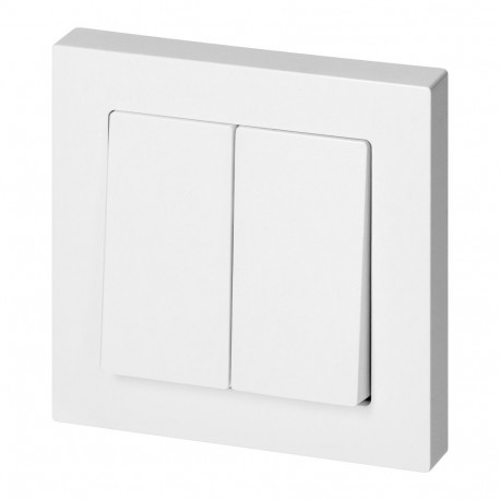 Łącznik p/t świecznikowy koos taustvalgustusega Malta, 10A, 250V, WP-2M/S, valge (5 tk.)