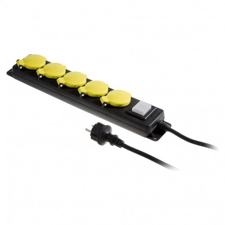 Töökoja pikendusjuhe 5x230V IP44 H05RR-F 3G1,5 5m