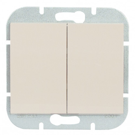2-klahviline süvistatav paigalduslüliti, 10A 250V (moodul)