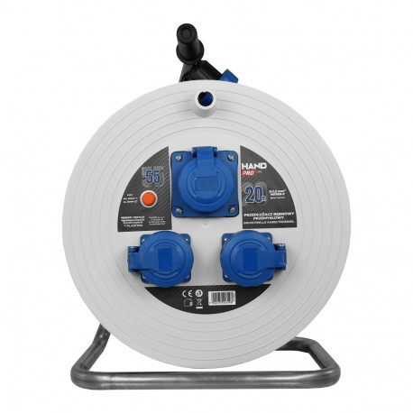 HAND PRO tööstuslik pikendusjuhtmerull IP55 20m H07RN-F 31,5mm