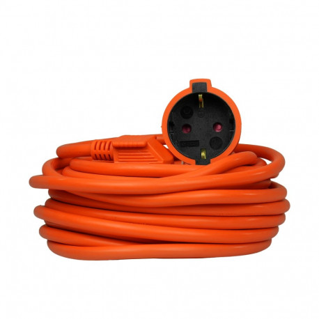 HAND HOME ühe pistikupesaga pikendusjuhe SCHUKO IP20 16A H05VV-F 31,5 10m, oranž