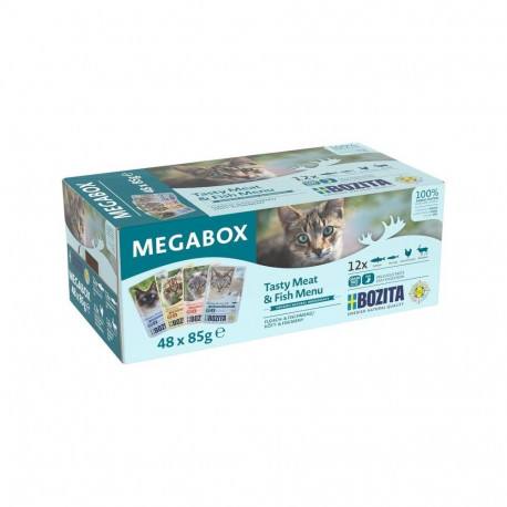 BOZITA chunks in sauce Mega Box - wet cat food - 48x85g