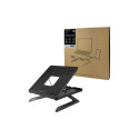 "Notebook stand, foldable, height adjustable, black"