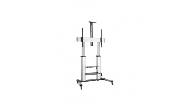 "Display cart, 60""-100"", silver"