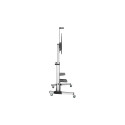 "Display cart, 60""-100"", silver"