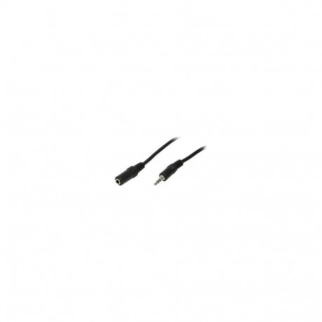"Audio cable, 3.5 mm 3-pin/M to 3.5 mm 3-pin/F, black, 10 m"