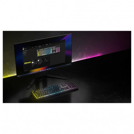 K55 Core RGB-mänguklaviatuur, must, membraaniga ja 10-tsoonilise RGB-valgustusega