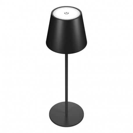 RealPower LED-laualamp hämardatav külm/soe akuga, must
