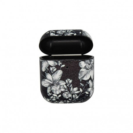 Airpods laadimiskarbiümbris CBAP25, must + valged lilled