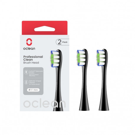 Electric Toothbrush Head - Oclean Professional Clean P1C5 B02 2pcs Black, White