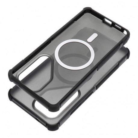 Case for Samsung S26 FE / S25 FE Forcell F-Protect BumperX Premium compatible with MagSafe black