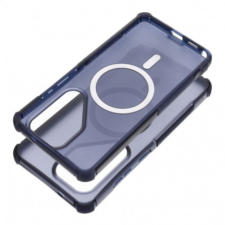 Case for Samsung S26 FE / S25 FE Forcell F-Protect BumperX Premium compatible with MagSafe navy blue