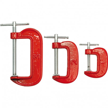 C-CLAMP SET TOYA 38830 25, 50, 75mm 3 tk.