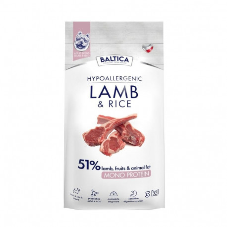 BALTICA kuiv koeratoit Nutraceutic lambaliha ja riis, hüpoallergeenne XS/S Mono 3kg