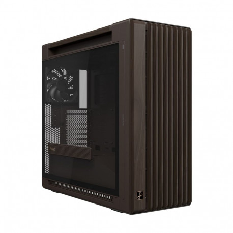 ASUS arvutikorpus ProArt PA602 Wood Edition, karastatud klaaspaneeliga midi-torn, retropruun