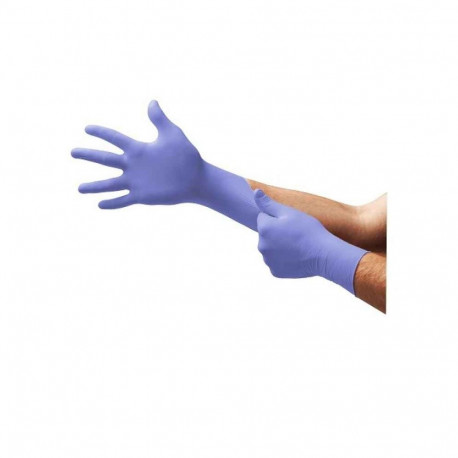 Ühekordsed nitriilkindad Ansell Microflex 93-843, 0.65 AQL,100tk, 0,11mm sinised, suurus L (8,5-9) (
